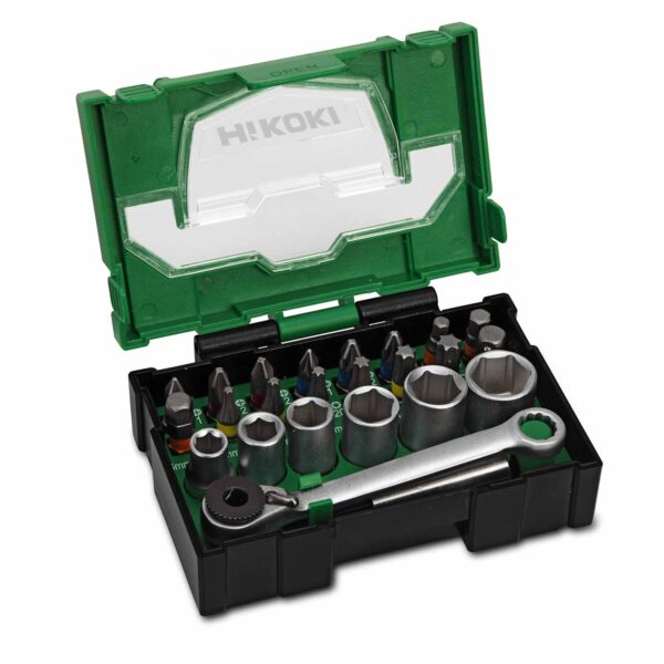 HiKOKI Bit-Box 24-teilig mit Ratsche (Box I) - Stapelbare Boxensystem – Bild 2