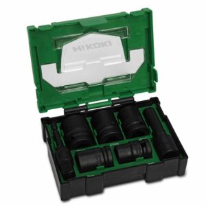 HiKOKI Kraftstecknuss Box 7-teilig (Box II) - Stapelbares Boxensystem