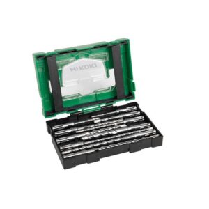 HiKOKI Hammerbohrer SDS-plus Kassette 10-teilig, Bohrersatz, Betonbohrer, Steinbohrer