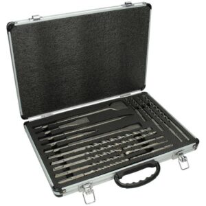 HiKOKI Hammerbohrer und Meißel SDS-plus Set 17-teilig, Bohrersatz, Betonbohrer, Steinbohrer, Spitzmeißel, Flachmeißel, Meißel