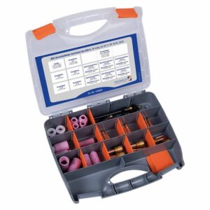 TECHNOLIT Ordnungssystem WIG SR 17, SR 18, SR 26 49-teilig, inkl. Isolator, Keramikdüsen, Brennerkappen, Spannhülse, Spannhülsengehäuse