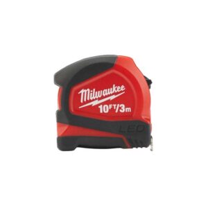 Milwaukee LED-Bandmaß 3m, Rollbandmaß, Messband, Maßband, Rollmeter, magnetisch
