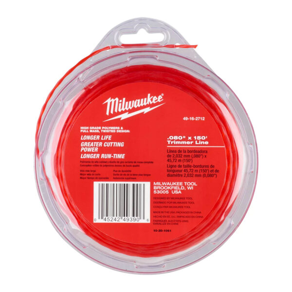 Milwaukee Trimmer-Faden 4916271 Ersatz-Schneidfaden, Rasentrimmer Zubehör 2/2,4mm - verschiedene Längen – Bild 2