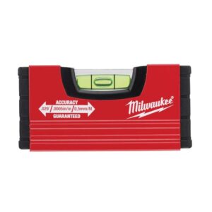 Milwaukee Wasserwaage Minibox 10cm, Aluwasserwaage, Aluminium Wasserwaage Miniwasserwaage, Miniwaage