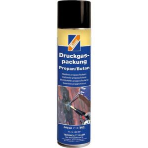 TECHNOLIT Druckgaspackung Propan-Butan 600 ml, Druckgasdose, Gaskartusche, Bunsenbrenner