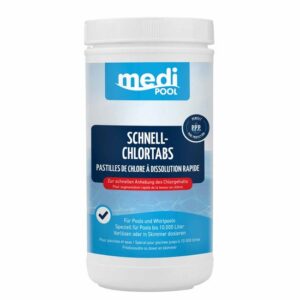 mediPOOL Schnell-Chlor Tabs 20 g, Schnellchlortabletten, Chlortabletten, Poolreinigung