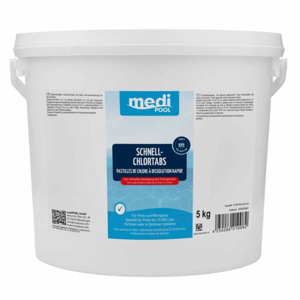 mediPOOL Schnell-Chlor Tabs 20 g, Schnellchlortabletten, Chlortabletten, Poolreinigung – Bild 2