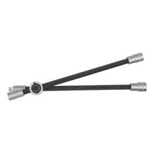 KS-Tools Rad-Kreuzschlüssel mit Gleitgelenk, Teleskop, Faltbar, matt satiniert, 518.1145 1/2" x 17 x 19 x 21 mm