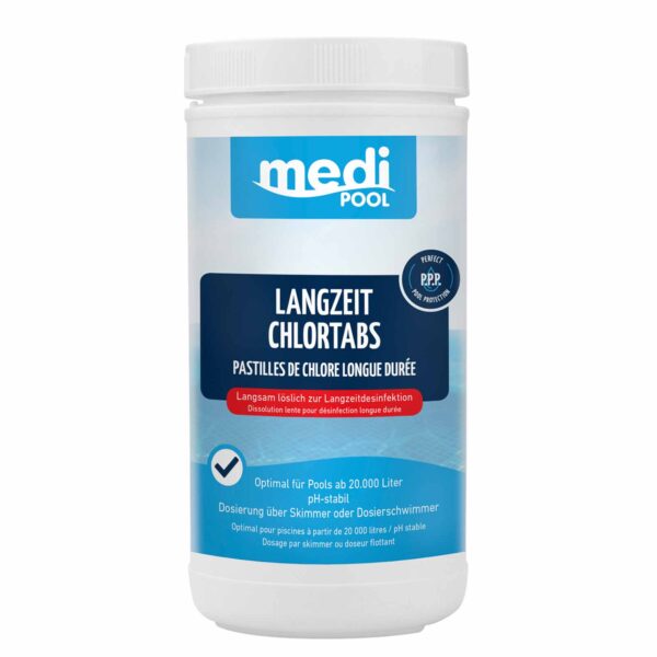 mediPOOL Langzeit-Chlor Tabs 200 g, Langzeitchlortabletten, Chlortabletten, Poolreinigung – Bild 2