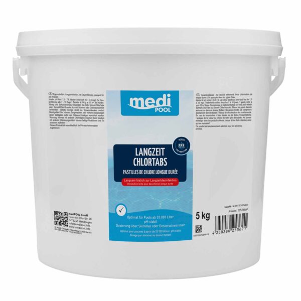 mediPOOL Langzeit-Chlor Tabs 200 g, Langzeitchlortabletten, Chlortabletten, Poolreinigung – Bild 2