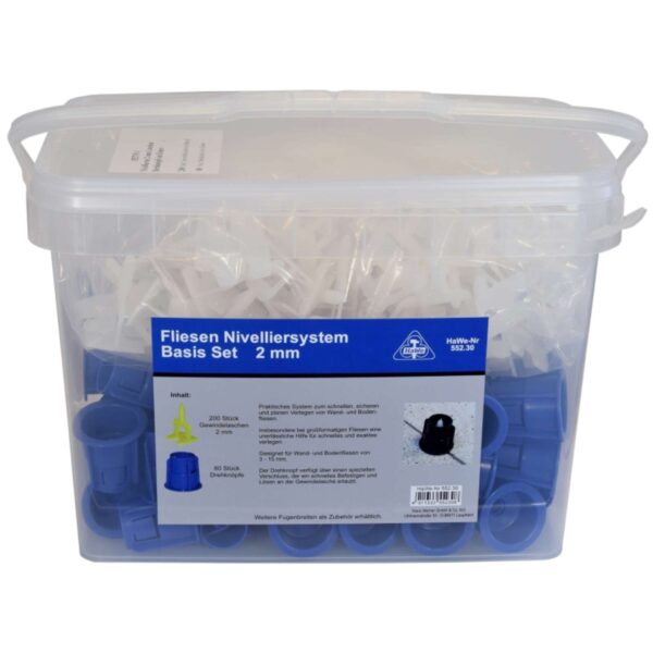 HaWe Fliesen-Nivelliersystem All-in-one-Set 552.30 Verlegehilfe, Plansystem, Verlegesystem, 2mm – Bild 2