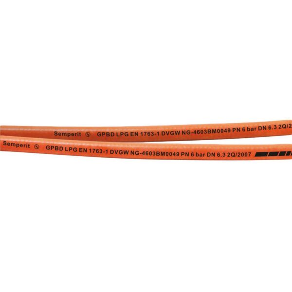 SEMPERIT Gasschlauch Propan Butan 6,3 x 5,0 mm - 50 Meter, Autogenschlauch orange, Druckklasse 30 – Bild 2