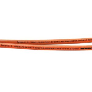 SEMPERIT Gasschlauch Propan Butan 6,3 x 5,0 mm - 50 Meter, Autogenschlauch orange, Druckklasse 30