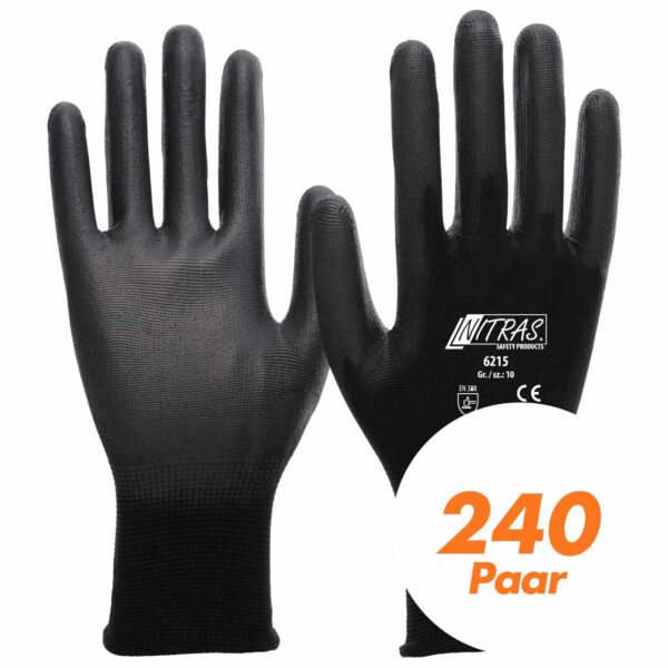 NITRAS Nylon Strickhandschuh 6215 Schutzhandschuhe Gartenhandschuhe - 240 Paar – Bild 2