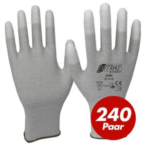 NITRAS ESD-Handschuhe 6230T antistatisch Touchscreen EN388 240 Paar - div Größen