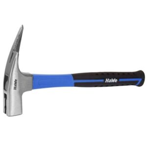 HaWe Latthammer Fiberglas 65.010 Zimmermannshammer, Dachdecker, Blank poliert mit Magnet - 860g