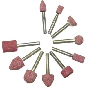 TECHNOLIT Schleifstifte Sortiment 10-teilig, Schleifstein, Polierstift, Schleifkörper