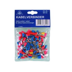 HaWe Kabelschuh-Sortiment 687.01 Quetschverbinder, Steckverbinder, Farblich sortiert - 100-teilig