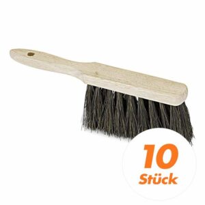 Handfeger mit Arenga-Borsten und Stielloch - Handbesen - Kehrbesen - nässebeständig - 10 Stück