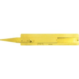 TECHNOLIT Reifenprofil-Tiefenmesser 0-30mm, Messing, Profiltiefenmesser, Profilmesser Messschieber, Reifenmessgerät