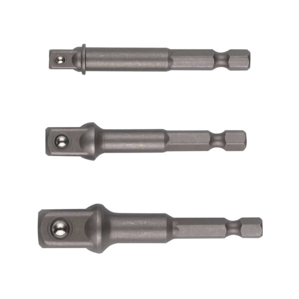HiKOKI Adapter Set 1/4 Zoll Sechskant auf 1/4, 1/2, 3/8 Zoll Vierkant 3-teilig, für Stecknüsse – Bild 2
