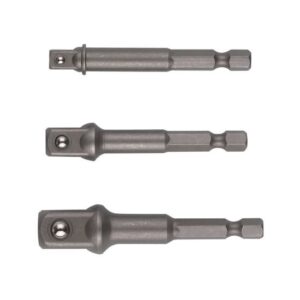 HiKOKI Adapter Set 1/4 Zoll Sechskant auf 1/4, 1/2, 3/8 Zoll Vierkant 3-teilig, für Stecknüsse