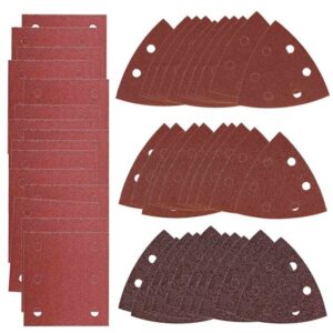 HiKOKI Haft-Schleifpapier Set für Schwingschleifer SV12SH 45-teilig, Schleifpapier, Schleifblätter, Klettscheiben, Dreieckschleifer