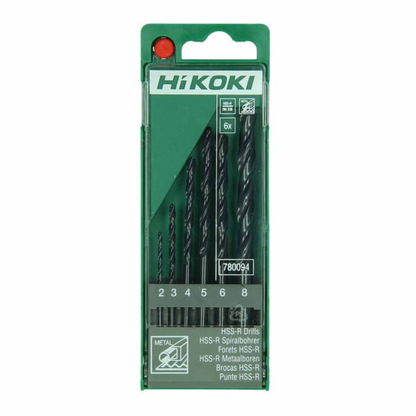 Hikoki Metallbohrer-Set, 780094, HSS-R, Stahl und Guss bis 900 N/mm², 6-teilig, hohe Lebensdauer – Bild 2