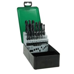 HiKOKI Metallbohrer HSS-R DIN 338 Kassette 25-teilig, Spiralbohrer, Eisenbohrer, rollgewalzt