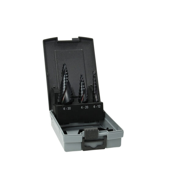HiKOKI Stufenbohrer-Set HSS Titan, Konusbohrer, Kegelbohrer für Kunststoff, Stahl, Edelstahl, 3-teilig – Bild 2