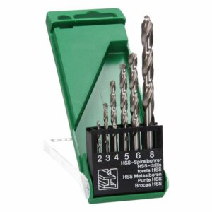Hikoki Metallbohrer-Set, 780462, HSS-G, Zugfestigkeit bis 900 N/mm², 6-teilig, sehr hohe Rundlaufgenauigkeit