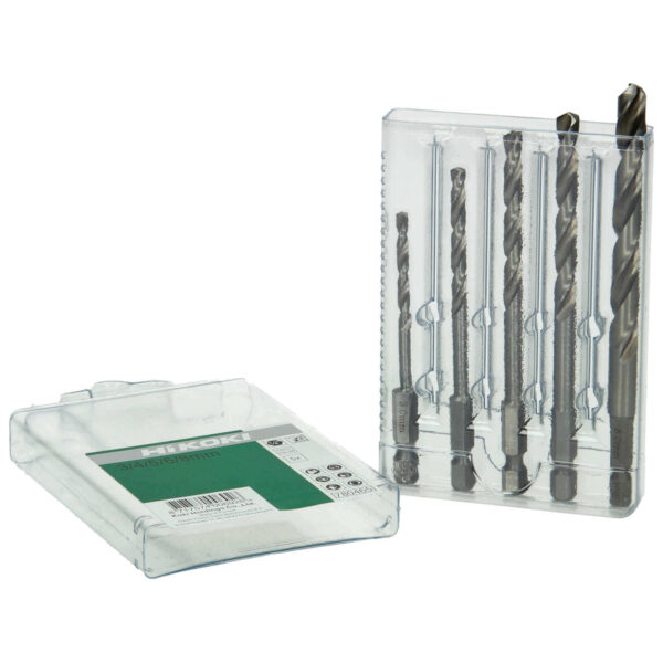 HiKOKI Metallbohrer HSS-G DIN 338 Kassette 5-teilig, 1/4 Zoll HEX, Spiralbohrer, Eisenbohrer, geschliffen – Bild 2