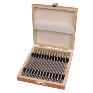 Hikoki Holz-Flachbohrer-Set 781794 Flachfräsbohrer für alle Holzarten, Zentrierspitze, 13-teilig