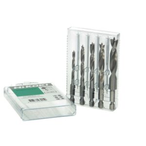 HiKOKI Holzbohrer CV Kassette 5-teilig 4/5/6/8/10mm - 1/4 Zoll HEX, Spiralbohrer, Bohrersatz