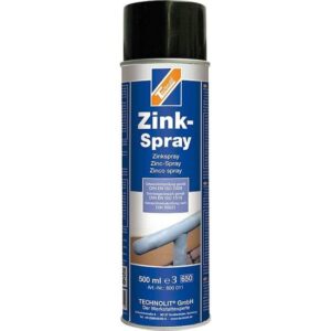 TECHNOLIT Zink-Spray 500 ml grau, Zinkspray Zinkfarbe Rostschutz Punktschweißfarbe leitfähig