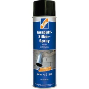 TECHNOLIT Auspuff-Silber-Spray 500 ml, Auspufflack, Ofenlack, Thermolack, Silberspray, Hitzelack, Lackspray, Auspuffspray