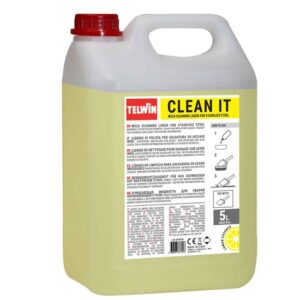 Telwin Clean-it Reinigungsflüssigkeit 5 l für Cleantech 200, Kehlnahtreiniger, Schweißnahtreiniger, Edelstahlreiniger