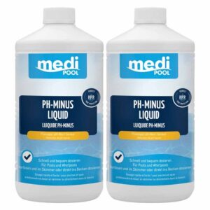 mediPOOL pH-Minus Liquid 1L, pH Senker, pH Regulator, Wasserpflege, Flüssigchlor