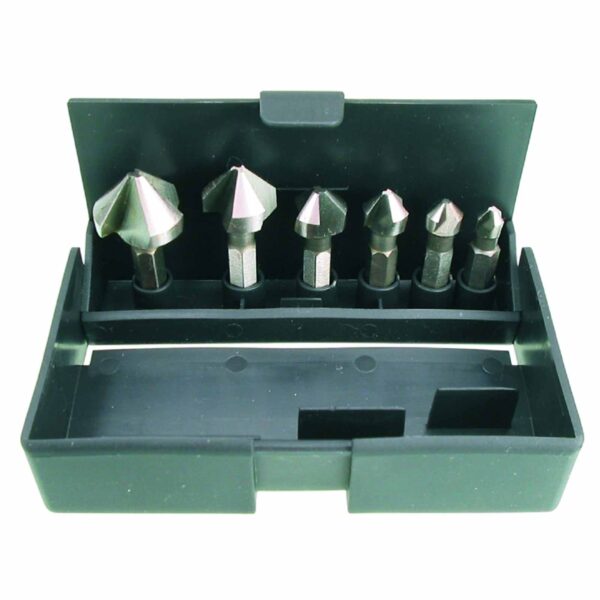 Hawe Kegelsenker-Bit-Satz 825.07, Entgrater, Ansenker, Senkbohrer, 3-schneidig, 1/4 Zoll – Bild 2