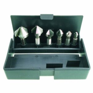 Hawe Kegelsenker-Bit-Satz 825.07, Entgrater, Ansenker, Senkbohrer, 3-schneidig, 1/4 Zoll