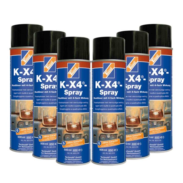 TECHNOLIT Rostlöser-Spray K-X-4 500 ml, Rostentferner, Entroster, Konservierung, Schmiermittel, Feuchtigkeitsverdrängend – Bild 2