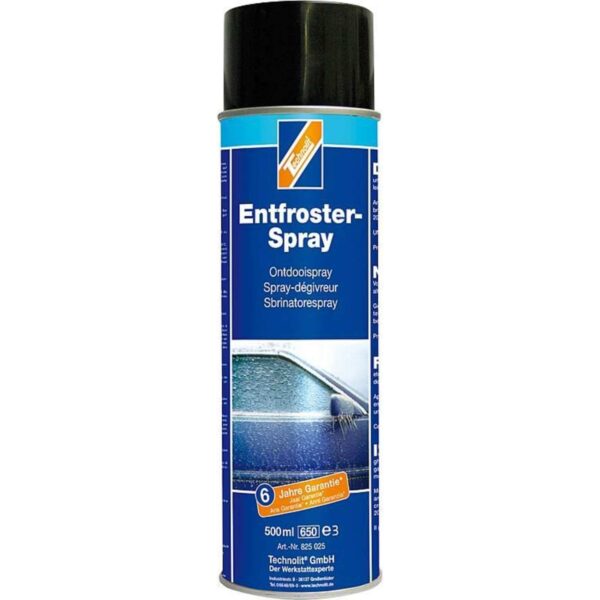 TECHNOLIT Entfroster-Spray 500 ml, Scheibenenteiser, Enteiser, Scheibenentfroster, Anti Frost, Scheibenfrostschutz – Bild 2