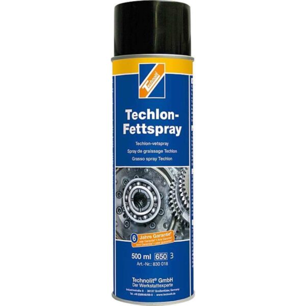 TECHNOLIT Techlon-Fettspray 500 ml, Schmierfett, Haftfett, Druckfett, Sprühfett, Schmiermittel, Zahnradfett, Kettenfett – Bild 2
