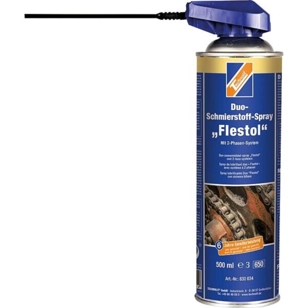 TECHNOLIT Duo-Schmierstoff Flestol 500ml, Langzeitschmierung, Haftschmiermittel, Korrosionsschutz, Schmieröl – Bild 2