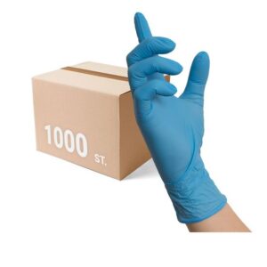 NITRAS 8311 Blue Wave Einmalhandschuhe 10x 100 Stück - Einweghandschuhe puderfrei, unsteril, perfekt in einer Box zum Dosieren