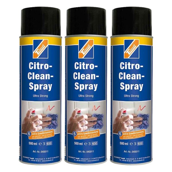 TECHNOLIT Citro-Clean-Spray Ultra-Strong 500 ml, Spezialreiniger, Kleberesteentferner, Reinigungsspray, Universalreiniger – Bild 2