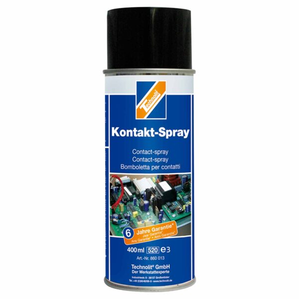TECHNOLIT Kontakt-Spray 400ml, Kontaktreiniger, Elektrospray, Korrosionsschutz, keine Funkenbildung – Bild 2