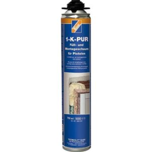 TECHNOLIT 1 K PUR Füll- u. Montageschaum 750 ml, Bauschaum, Pistolenschaum, Füllschaum, Dämmschaum, Kleber