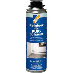 TECHNOLIT Reiniger für PUR-Schaum 500 ml, Schaumreiniger, Pistolenschaumreiniger, Pistolenreiniger, Entfetter