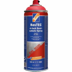 TECHNOLIT RosTEC 4-Fach Rostschutz RAL Spray 500 ml, Farbspray, Rostschutzspray, Korrosionsschutz, Grundierung